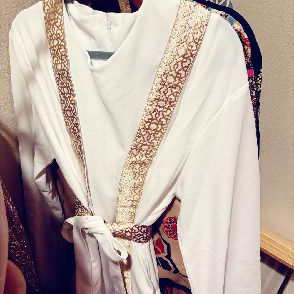 ✨ Brand New Egyptian Abaya w/ Under Dress | S–L | Tie Belt